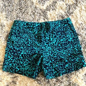 Loft Blue Print Shorts Size 12